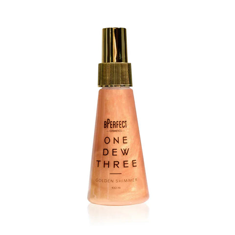 BPerfect one dew three golden shimmer prep, set and radiate