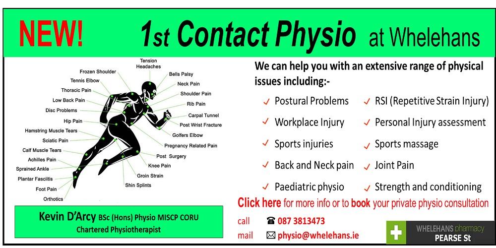 1st Contact Physio at Whelehans