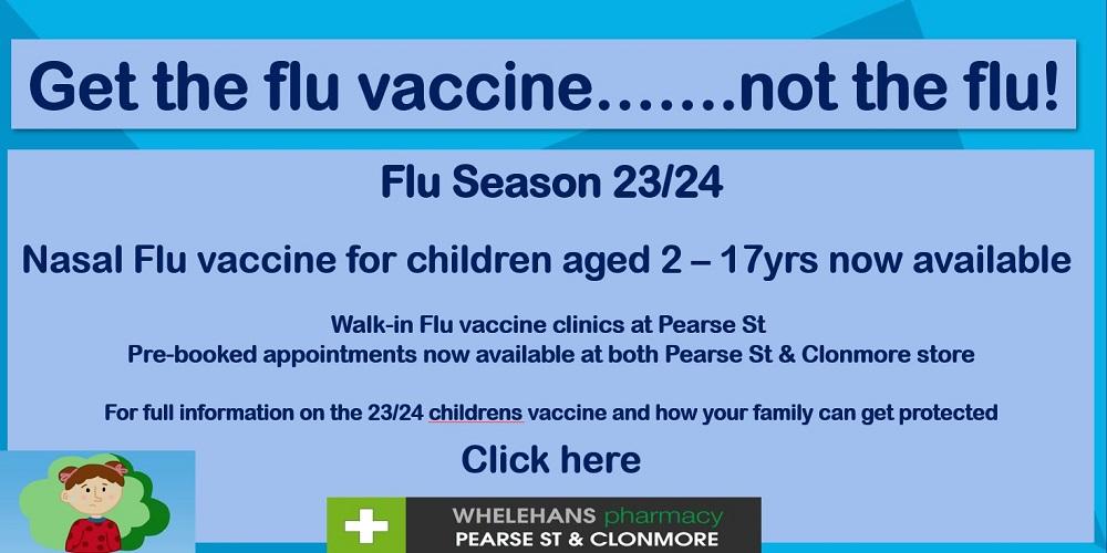 Information about this years flu vaccination programme for children